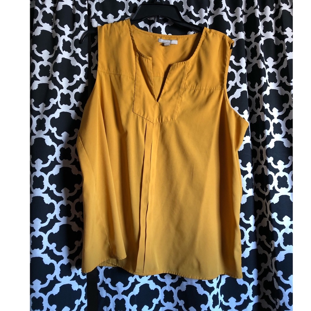 Banana Republic Mustard Tank Blouse